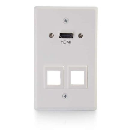 Cb Distributing HDMI Pass Through Single Gang Wall Plate - White ST3439275